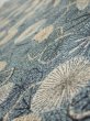 Photo4: 1G07z40  Japanese Kimono Silk  FABRIC Plum branch Blue-Gray 60.6x7.5 (4)