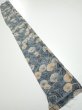 Photo5: 1G08z40  Japanese Kimono Silk  FABRIC Plum branch Blue-Gray 61.0x7.5 (5)