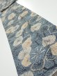 Photo1: 1G09z60  Japanese Kimono Silk  FABRIC Plum branch Blue-Gray 81.9x7.5 (1)