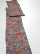 Photo3: 1G09z60  Japanese Kimono Crepe Silk  FABRIC Flowers Purple-Gray 86.2x6.5 (3)