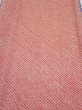 Photo2: 1G05z70  Japanese Kimono Silk  FABRIC Shibori Orangered 69.7x14.6 (2)