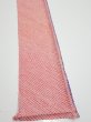 Photo2: 1G07z40  Japanese Kimono Silk  FABRIC Shibori Orangered 60.6x7.5 (2)