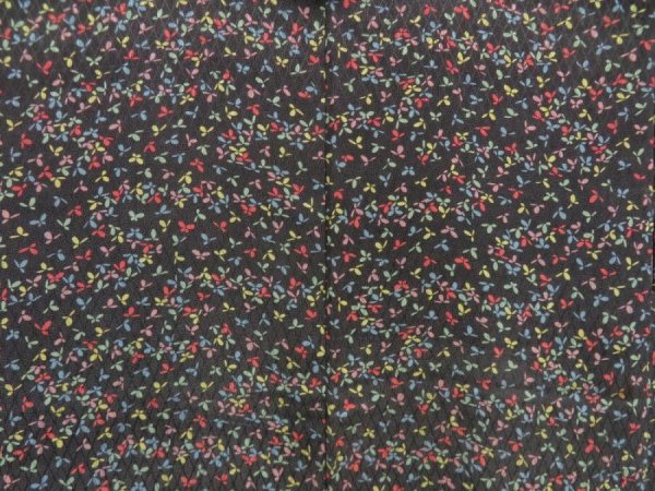 Photo3: 5810T04z370 Vintage Japanese Kimono Silk HAORI  Black (3)