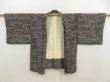 Photo5: 5810T04z370 Vintage Japanese Kimono Silk HAORI  Black (5)