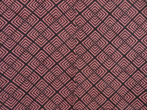 Photo3: 5810T06z440 Vintage Japanese Kimono Silk HAORI  Pink (3)