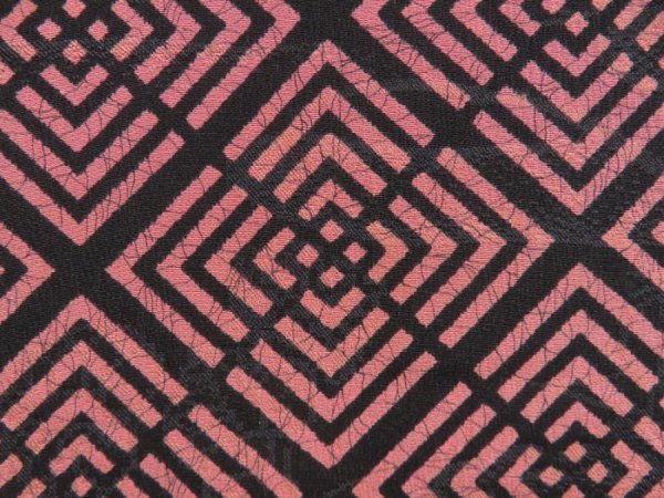 Photo4: 5810T06z440 Vintage Japanese Kimono Silk HAORI  Pink (4)