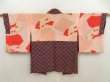 Photo6: 5810T06z440 Vintage Japanese Kimono Silk HAORI  Pink (6)