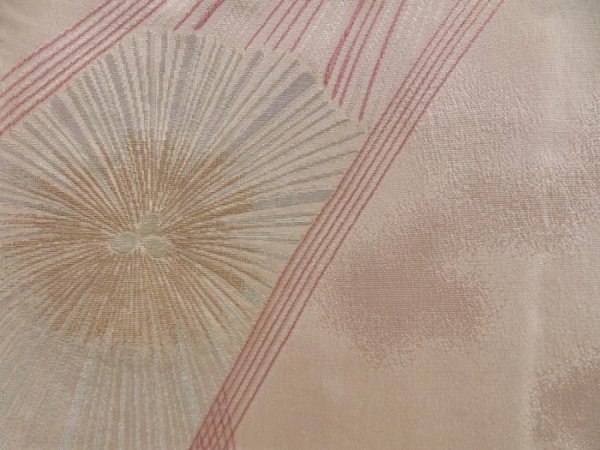 Photo6: 5810T09z740 Vintage Japanese Kimono Silk KOMON Flower Light gray (6)