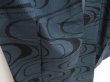 Photo3: 5810T14z650 Vintage Japanese Kimono Silk TSUMUGI Stream Steel blue (3)