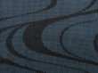 Photo6: 5810T14z650 Vintage Japanese Kimono Silk TSUMUGI Stream Steel blue (6)