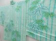 Photo2: 5814T04z540 Vintage Japanese Kimono Silk SHIBORI HAORI Bamboo Mint green (2)
