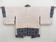 Photo6: 5814T08z450 Vintage Japanese Kimono Silk SHIBORI HAORI  Navy (6)