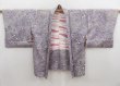 Photo5: 5814T10z540 Vintage Japanese Kimono Silk SHIBORI HAORI Stream Ash purple (5)