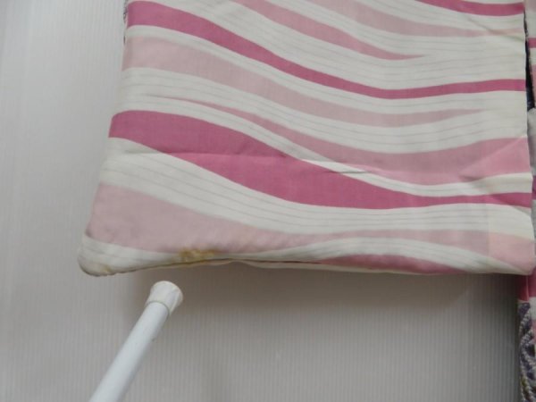 Photo8: 5814T10z540 Vintage Japanese Kimono Silk SHIBORI HAORI Stream Ash purple (8)