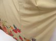 Photo4: 5816T010z1230  Japanese Kimono Silk Bingata FURISODE Flowers Light olive (4)