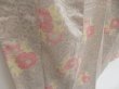 Photo3: 5816T12z760 Vintage Japanese Kimono Wool TSUMUGI Peony Gray (3)