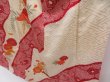 Photo4: 5816T13z950 Vintage Japanese Kimono Silk TSUKESAGE Plum blossom Dull red (4)
