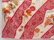Photo6: 5816T13z950 Vintage Japanese Kimono Silk TSUKESAGE Plum blossom Dull red (6)