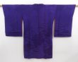Photo1: 5816T01z430 Vintage Japanese Kimono Silk HAORI COAT Yukiwa Purple (1)