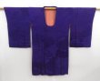Photo7: 5816T01z430 Vintage Japanese Kimono Silk HAORI COAT Yukiwa Purple (7)
