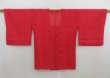 Photo1: 5816T02z300 Vintage Japanese Kimono Silk See through HAORI COAT  Red-Pink (1)