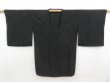 Photo5: 5816T03z350 Vintage Japanese Kimono Silk See through HAORI COAT  Black (5)