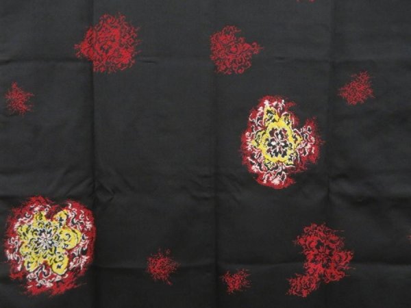 Photo3: 5816T04z650 Vintage Japanese Kimono Silk OMESHI LONG HAORI COAT (3)