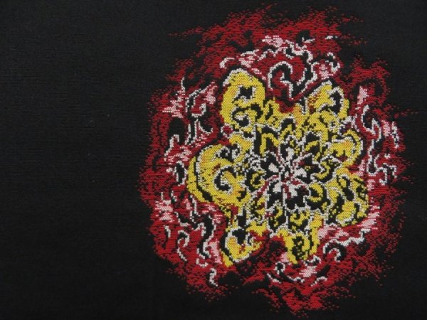 Photo4: 5816T04z650 Vintage Japanese Kimono Silk OMESHI LONG HAORI COAT (4)