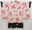 Photo6: 5816T04z650 Vintage Japanese Kimono Silk OMESHI LONG HAORI COAT (6)