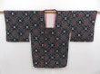 Photo5: 5816T06z540 Vintage Japanese Kimono Silk HAORI COAT  Black (5)