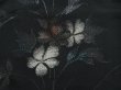Photo4: 5816T07z540 Vintage Japanese Kimono Silk HAORI Flower Black (4)