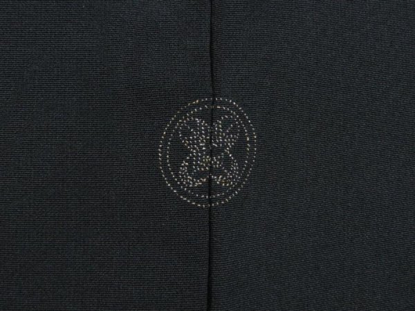 Photo5: 5816T07z540 Vintage Japanese Kimono Silk HAORI Flower Black (5)