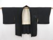 Photo6: 5816T07z540 Vintage Japanese Kimono Silk HAORI Flower Black (6)