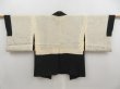 Photo7: 5816T07z540 Vintage Japanese Kimono Silk HAORI Flower Black (7)