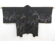 Photo1: 5816T09z520 Vintage Japanese Kimono Silk HAORI Trees Black (1)