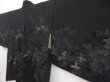 Photo2: 5816T09z520 Vintage Japanese Kimono Silk HAORI Trees Black (2)