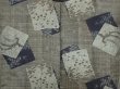 Photo3: 5820T01z530 Vintage Japanese Kimono Silk Men's HAORI Scenery Dark gray (3)