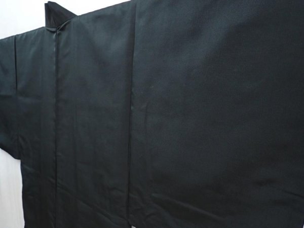 Photo4: 5820T01z530 Vintage Japanese Kimono Silk Men's HAORI Scenery Dark gray (4)