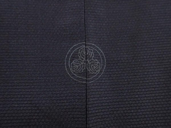 Photo5: 5820T03z310 Vintage Japanese Kimono Silk See through Men's HAORI  Black (5)