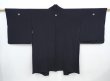Photo3: 5820T10z560 Vintage Japanese Kimono Silk HAORI  Black (3)
