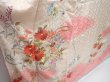 Photo2: 5820T12z1050 Vintage Japanese Kimono Silk FURISODE Flowers Off-white (2)