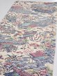 Photo3: 2W01z70  Japanese Kimono Silk  FABRIC House Off-white 43.7x14.2 (3)