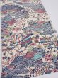 Photo2: 2W02z60  Japanese Kimono Silk  FABRIC House Off-white 44.1x14.2 (2)
