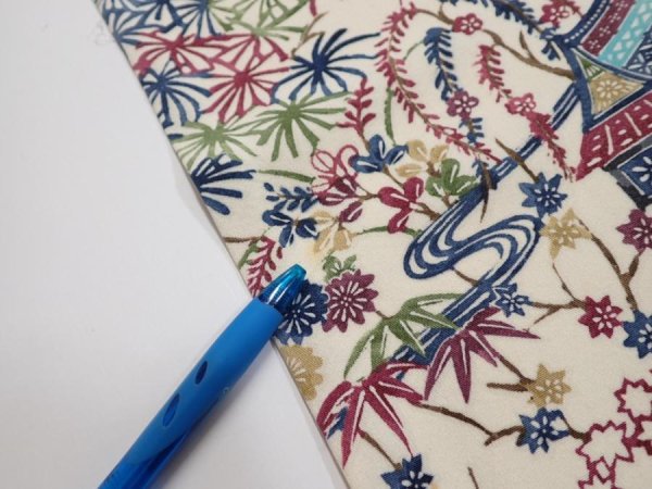 Photo6: 2W02z60  Japanese Kimono Silk  FABRIC House Off-white 44.1x14.2 (6)