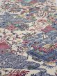 Photo1: 2W03z90  Japanese Kimono Silk  FABRIC House Off-white 60.2x14.2 (1)