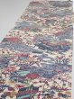Photo3: 2W05z90  Japanese Kimono Silk  FABRIC House Off-white 60.2x14.0 (3)