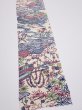 Photo2: 2W09z50  Japanese Kimono Silk  FABRIC House Off-white 72.0x7.1 (2)