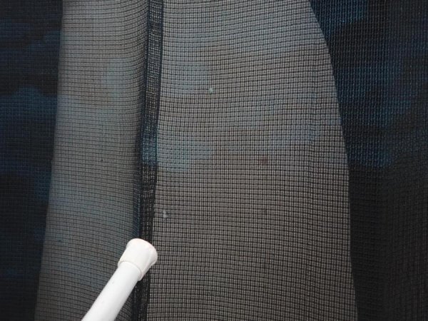 Photo5: 5822T02z210 Vintage Japanese Kimono Silk See through HAORI Cloud Black (5)