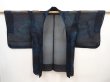 Photo6: 5822T02z210 Vintage Japanese Kimono Silk See through HAORI Cloud Black (6)