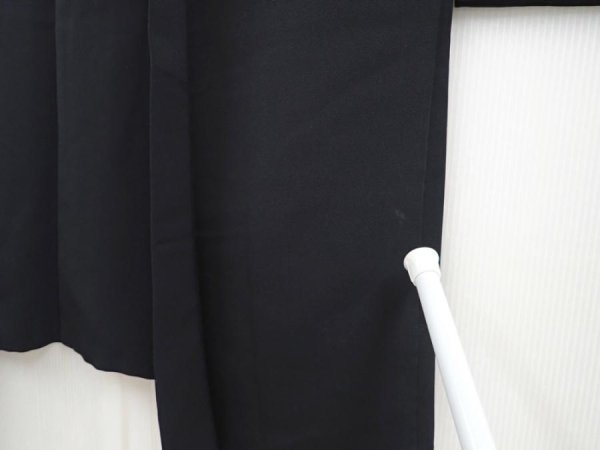 Photo6: 5822T05z530 Vintage Japanese Kimono Silk HAORI Chrysanthemum Black (6)